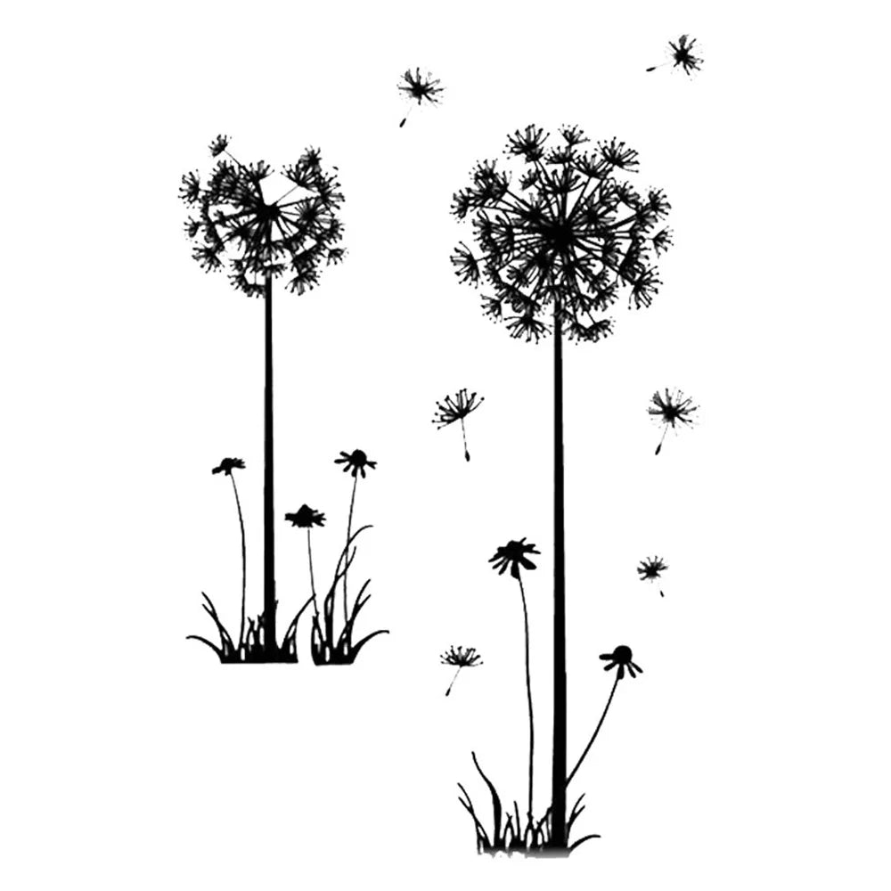 Hemasa Black Dandelion Wall Stickers Household  Decor Decals Mural Art Poster On The Wall