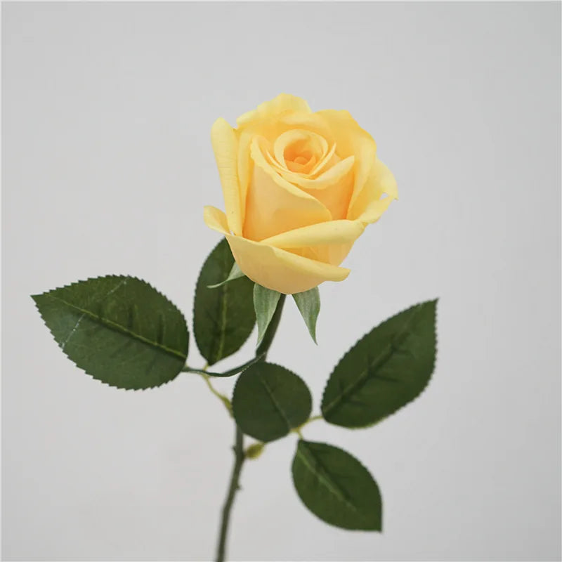 10Pc Hand-feel Moisturizing Rose Real Touch Artificial Flower Bridal Bouquet Marriage Decor Rose Flowers Wedding Party Home Deco