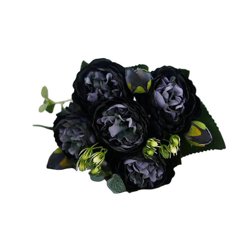 Tejesa 3 Pcs  Peony Artificial Flower Exquisite Wedding Bridal Party Bouquets Home Vase Accessories Fake Christmas Table Garden Backdrop Decor