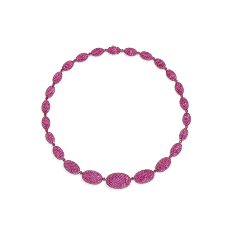 Tejesa 925 Silver December 2023 New Magenta Green Purple Diamond Earrings Necklace Bracelet Ring For Women Luxury Designer Jewelry