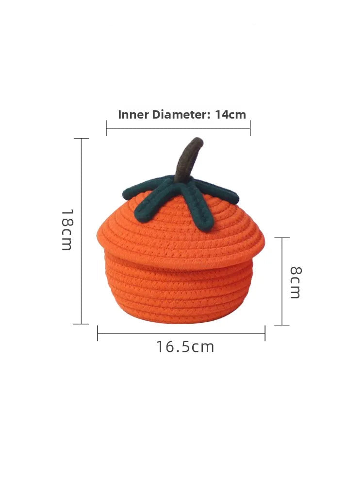 Tejesa Dopne Cotton Tead Woven Storage Basket Cute Living Room Sna Miscellaneous Goods Storage Box Bedroom Cosmetic Organizer...
