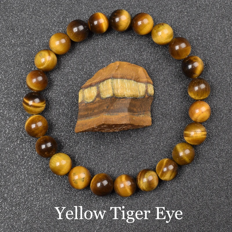 Tejesa Natural Golden Obsidian Stone Beads Bracelet Men Women/ Golden Light Rainbow Obsidian Raw Stone Round Bead Natural Energy Jewelry