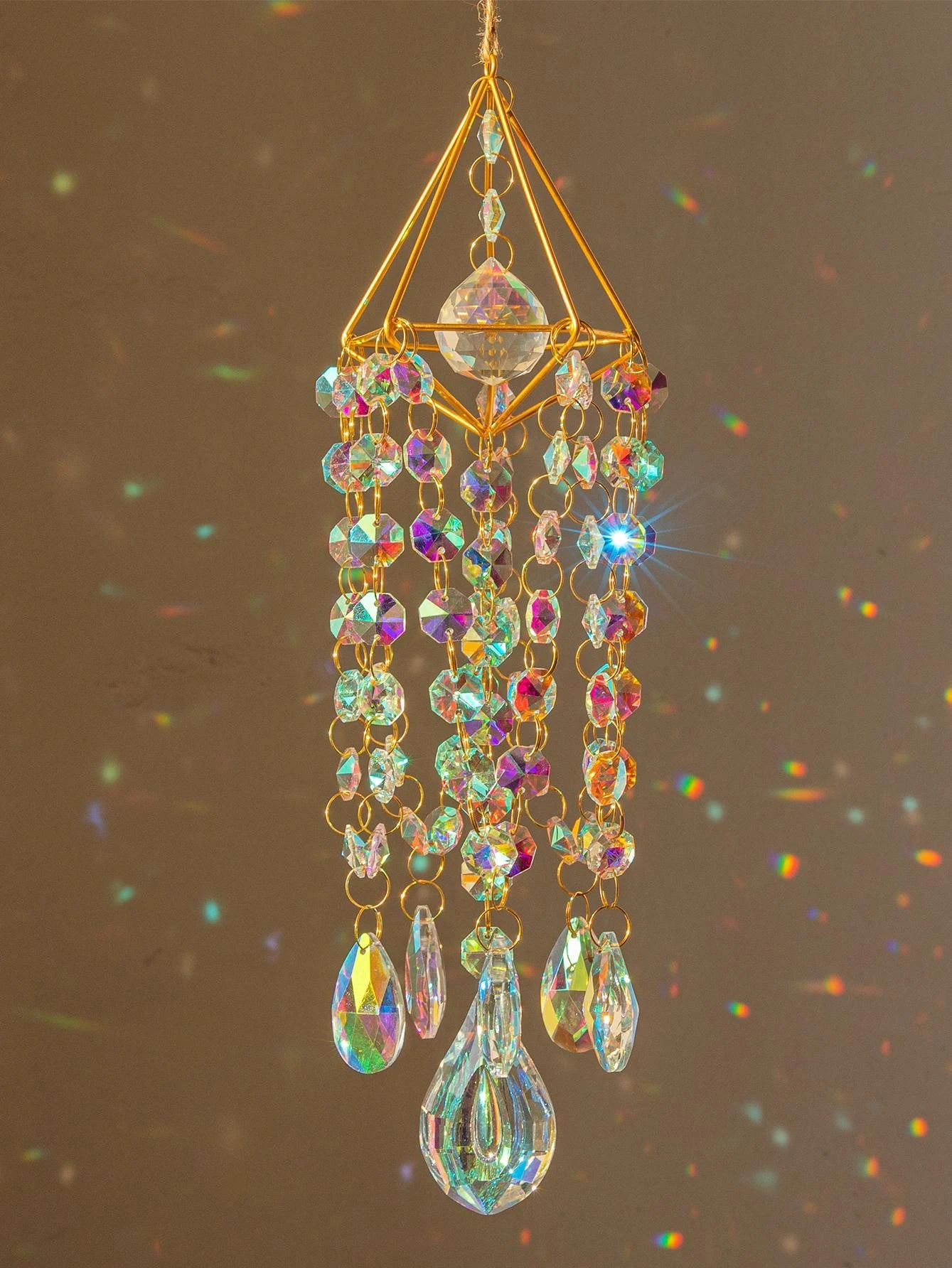 Hemasa Crystal Wind Chime Hanging Window  Hanging Suncatcher Rainbow Gift