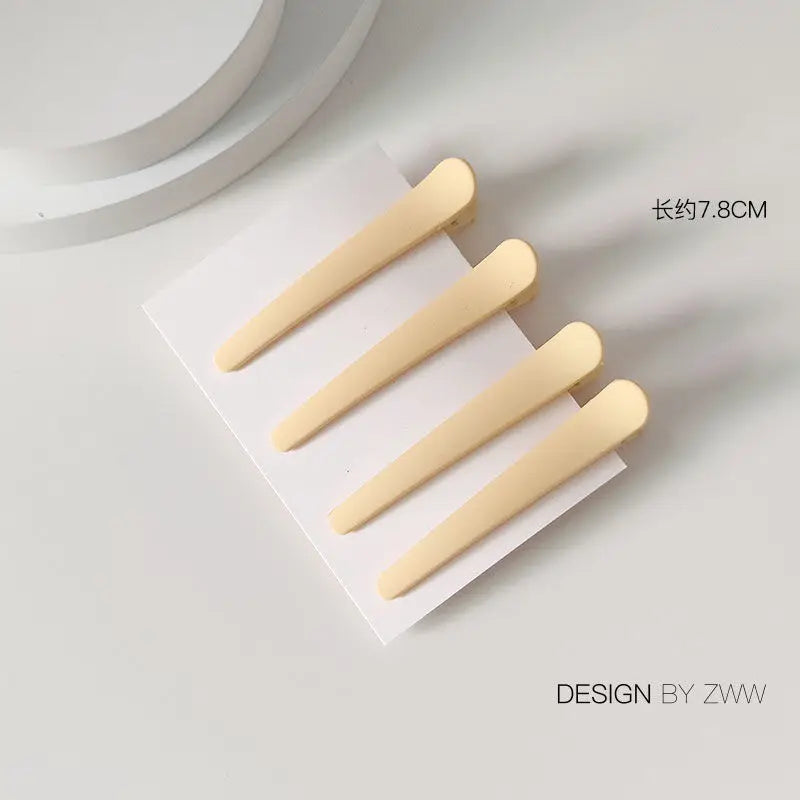 4Pcs/Set Candy Color Professional Hairdressing Salon Hairpins Plastic Duckbill Hair Clips DIY Alligator Hair Care Styling Tools