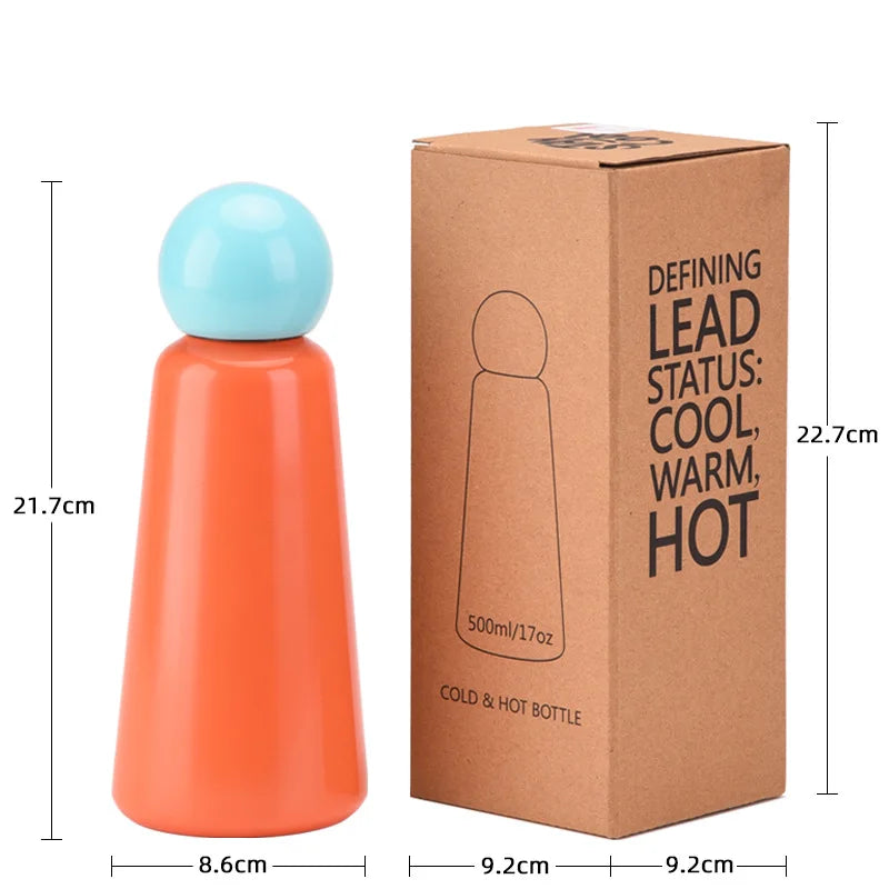 Hemasa 500ML Cup Double Stainless Steel Vacuum Protects Heat And Cold Creative Household  Outer Double Deck WATER BOTTLE