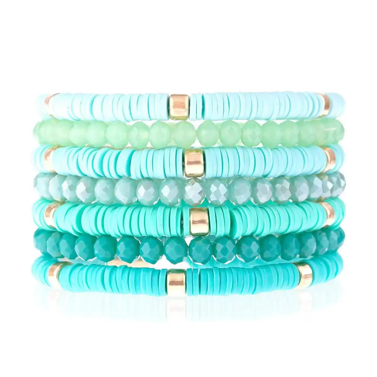 Hemasa   Set of 7 Polymer Clay Beads  Bracelet