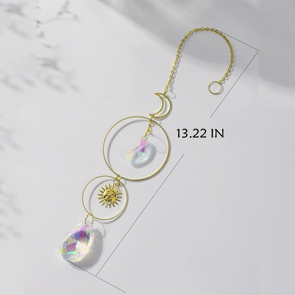 Hemasa Crystal Suncatcher Garden Decor Suncatchers for Window Hanging Decoration Rainbow Prism Crystal Ornament