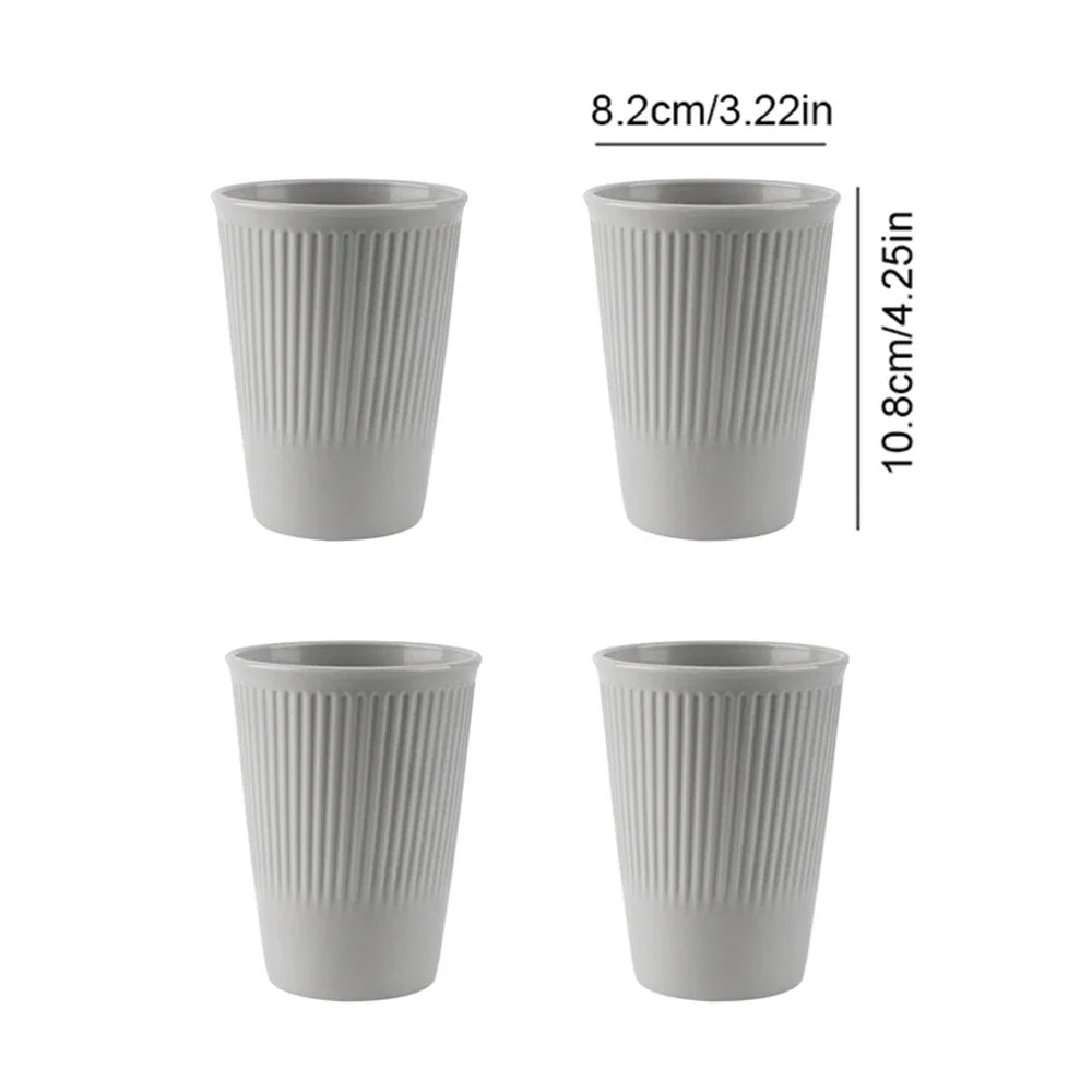 4/16Pcs Wheat Straw Ramen Bowl Tableware Dishes Full Tableware Of Plates Bowl Dinner Dishes Set Camping Tableware Dishes Set