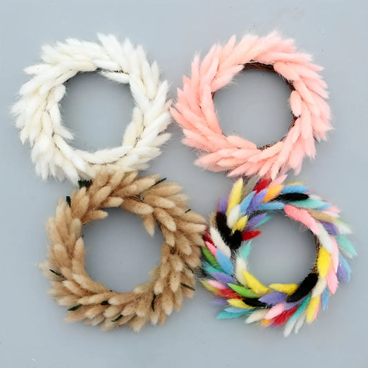 Aqumotic Dried Flower Wreath Foxtail Grass Wreaths for Front Door Clearance 1pc 20cm Dog Tail Grass Spring Wreaths