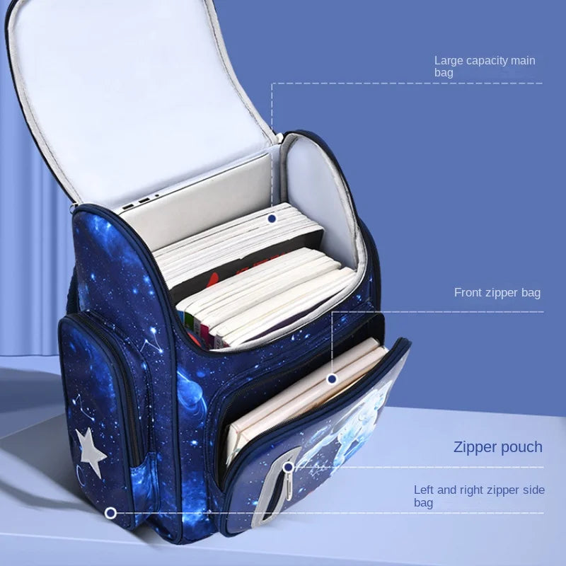 Hemasa  Waterproof Children School bags Boys Kids bag /Cartoon Schoolbag Orthopedic Primary School backpack