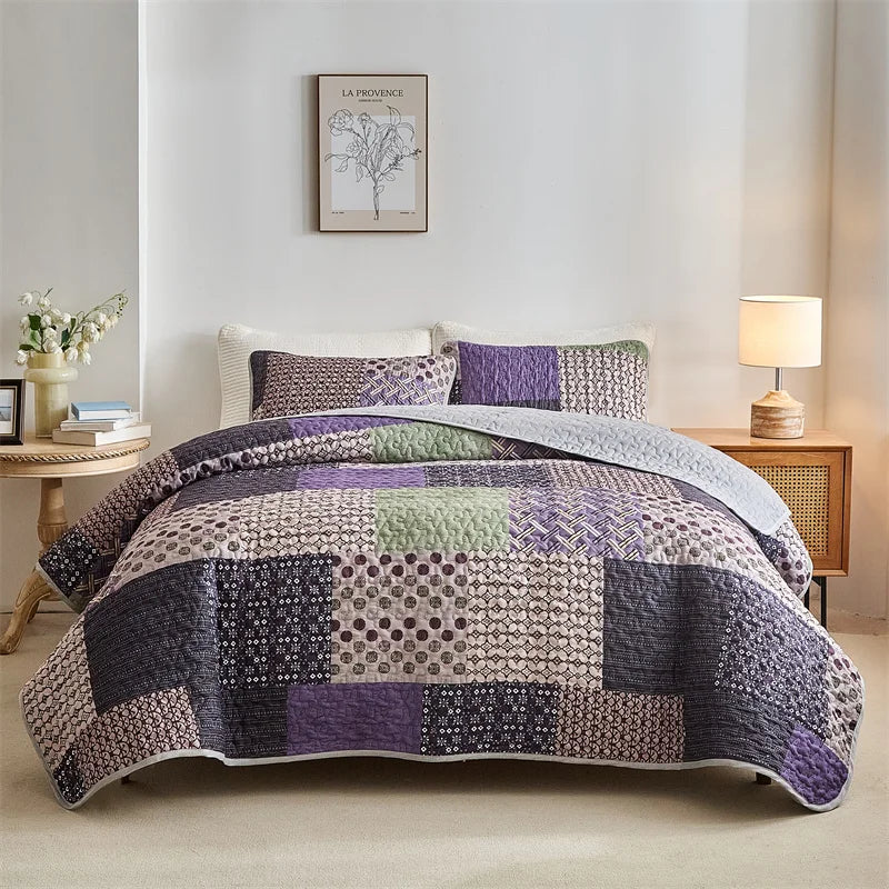 Soft Bedspread Queen Quilt Decorative Bed Coverlets for Spring Summer Bedding Set with Pillow Shams, Quilt Queen King Coverlet