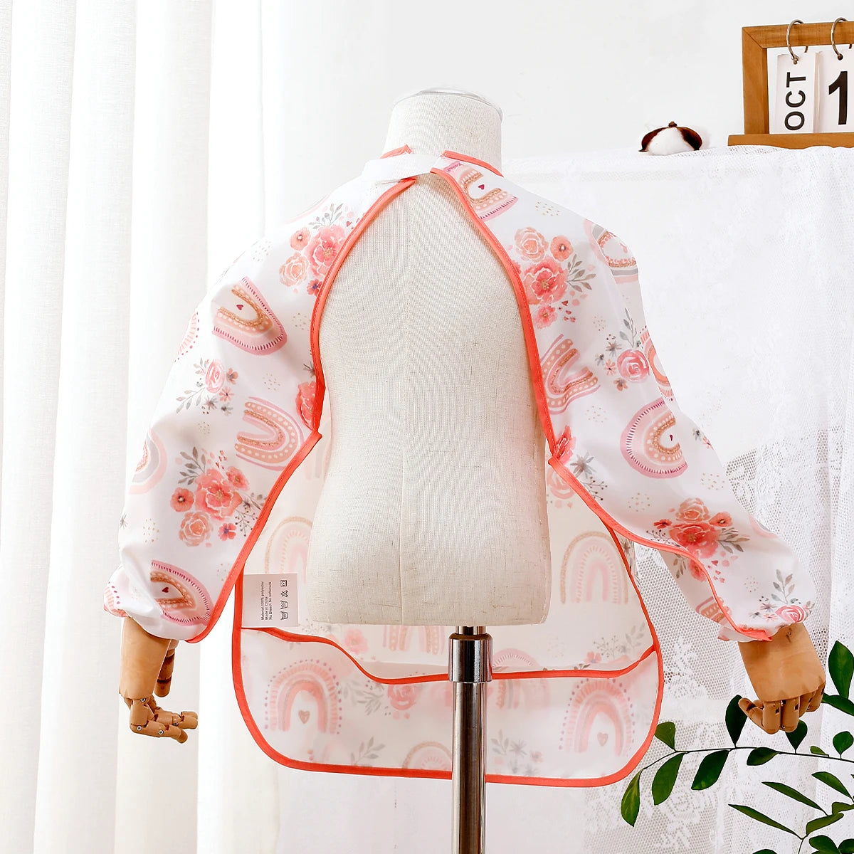 Tejesa Waterproof Baby Long Sleeve Feeding Bib Fashion Full Body Cover