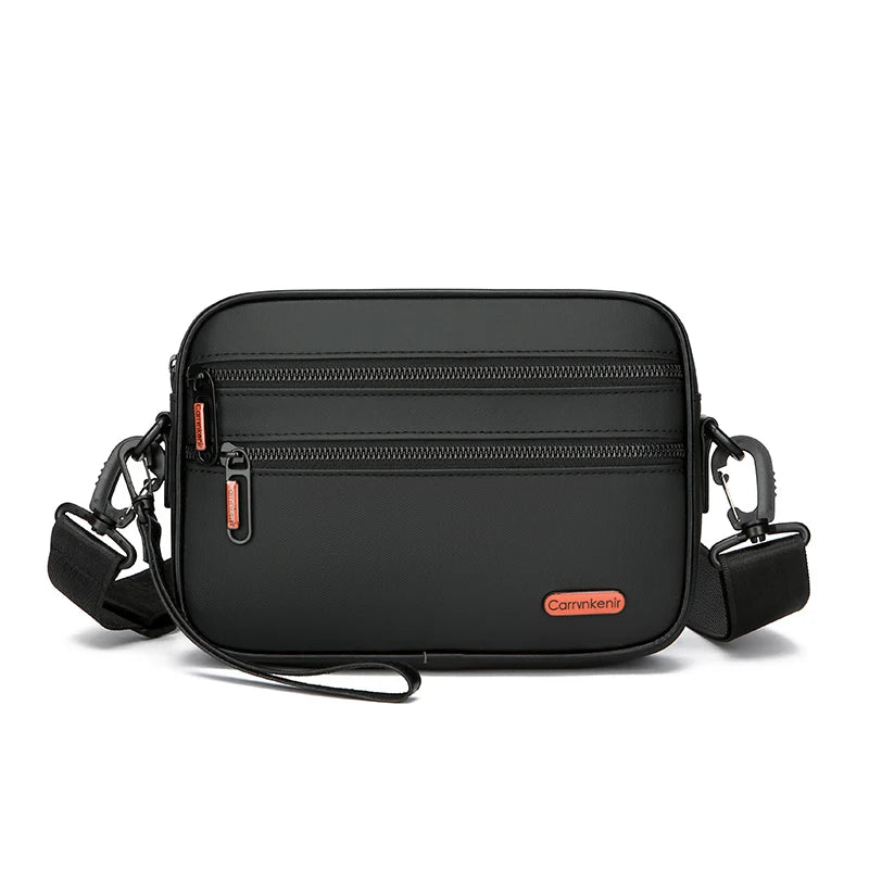 Tejesa Men's Small Shoulder Bag Durable Soft PU Leather Men's Handbag Casual Male Day Clutch Bag Shopping Bag