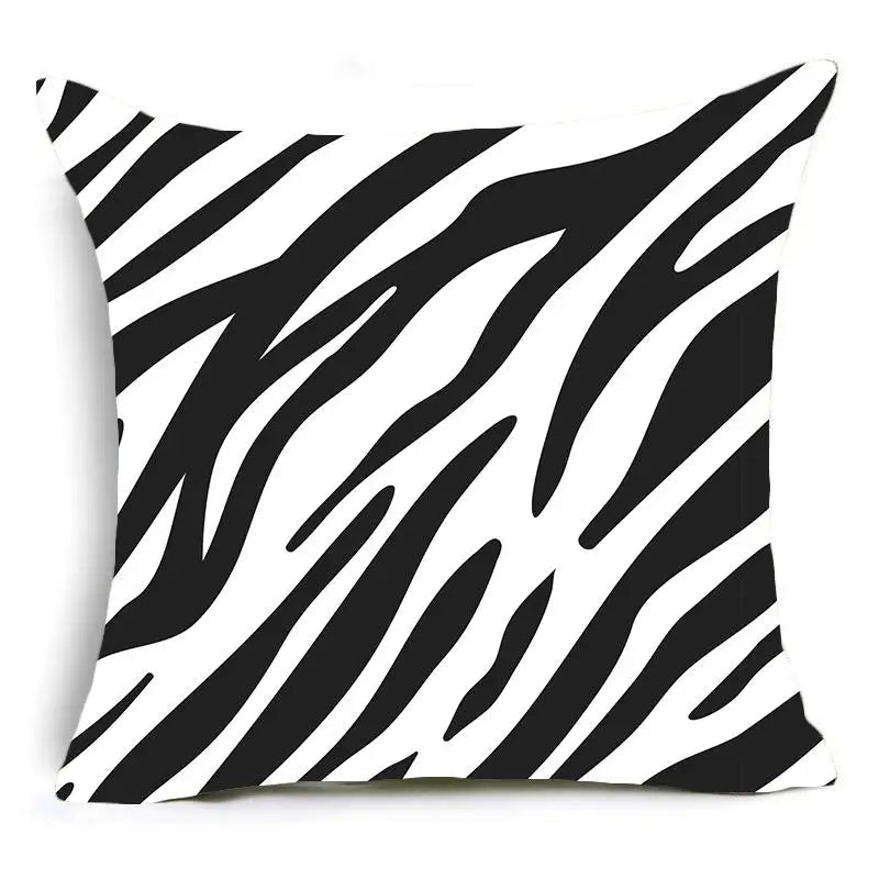 Hemasa  Animal Print Throw Pillow Case /Leopard Tiger Zebra Cow Snake Cushion Covers for Home Sofa Chair Decorative Pillowcases