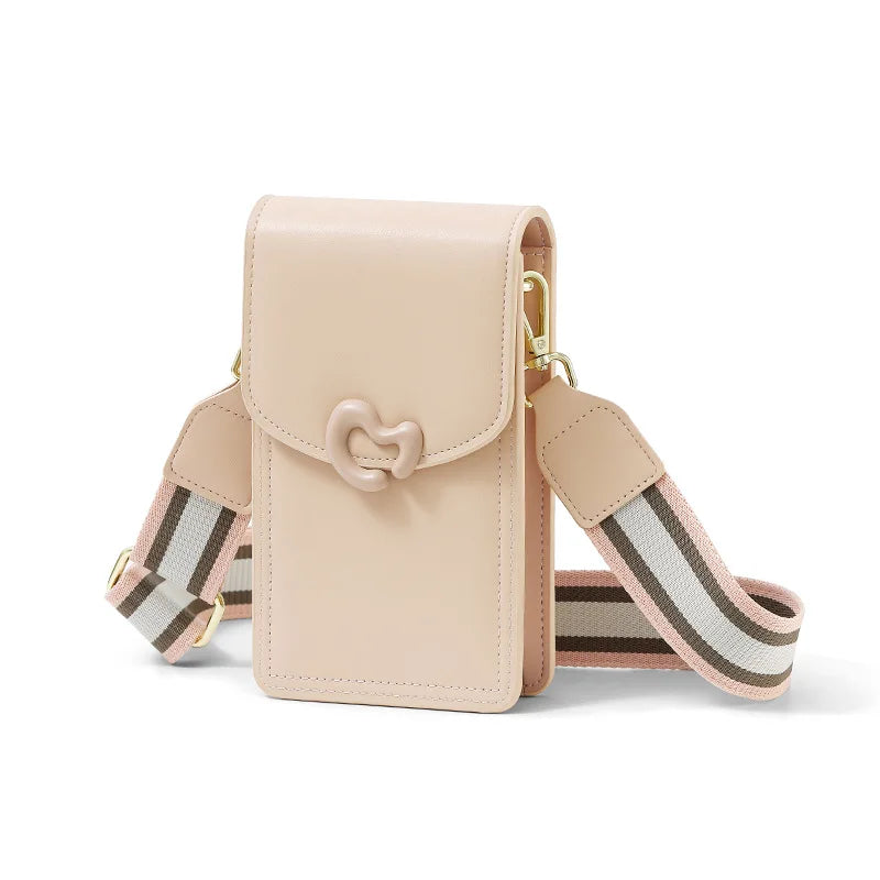 Fashion Women Wallet New PU Leather Girl's Crossbody Purse Mobile Phone Credit Card Coin Storage Pouch Minimalist Shoulder Bag