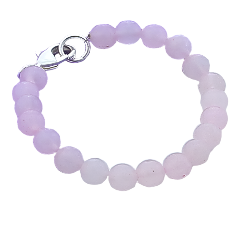 Hemasa  925 Silver Pink Pearl Crystal Bead Charm Bracelet For Women