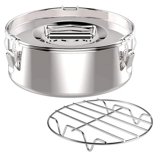 Hemasa Flan Pan Mold, Stainless Steel Flan Mold with Lid - Flan Maker for 6 Quart Pot