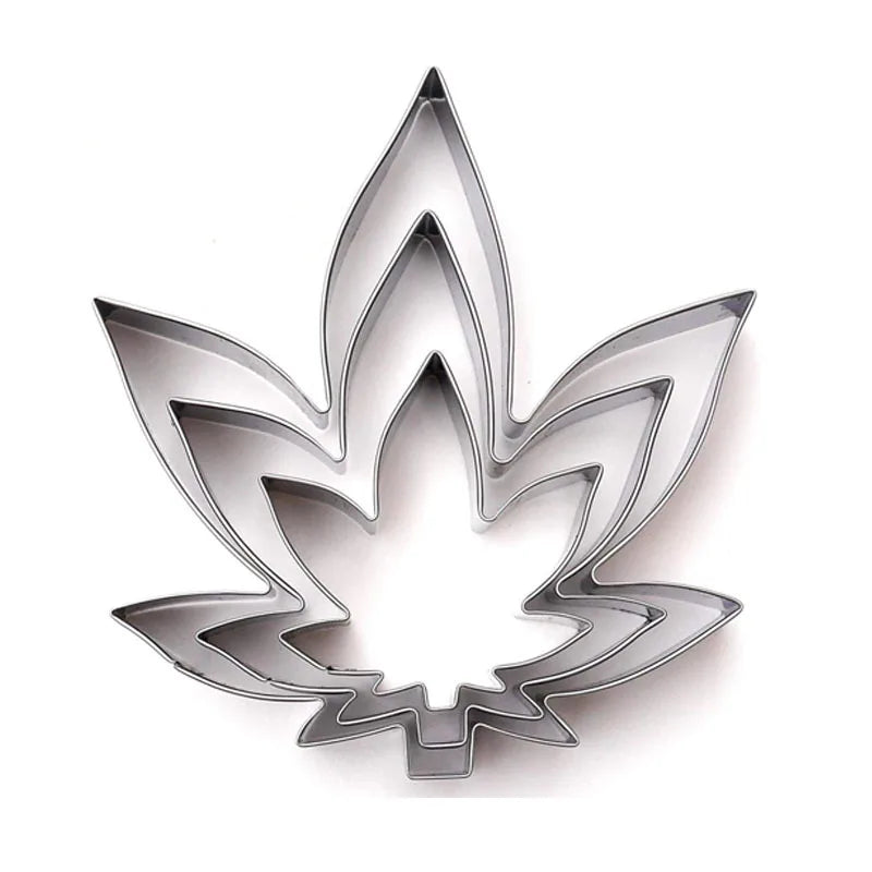 3pcsTree Leaf Cookie Cutters Stainless Steel Pastry Cutters Set Leaves Shaped Biscuit Molds Baking Tools Kitchen Accessories