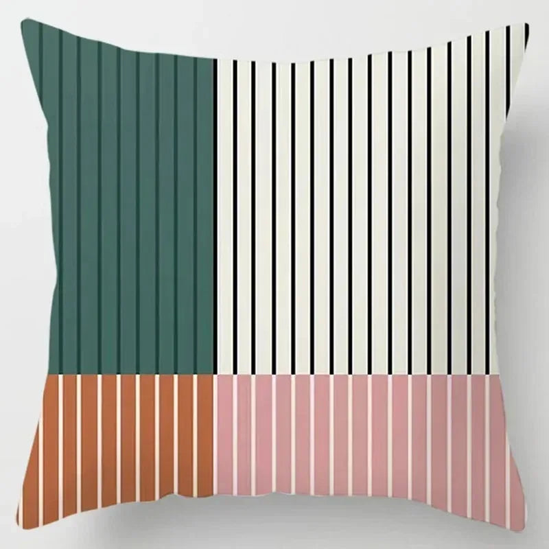 Hemasa 4Pcs Decorative Pillow Bedroom Sofa Car Cushion Cover Abstract Line Pattern Series Throw Pillow