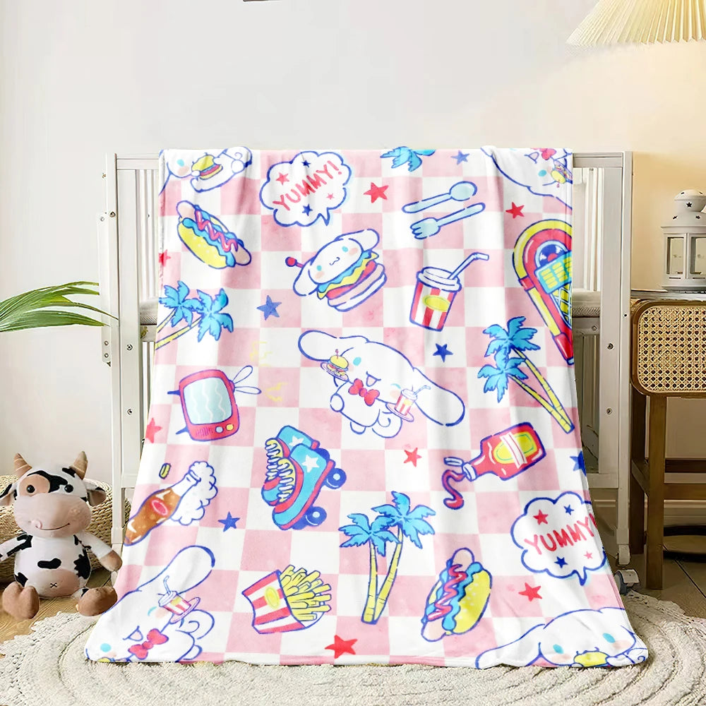Hemasa Lightweight Flannel Throw for Bed, Travel, Camping, Livingroom, Office, Couch,Chair
