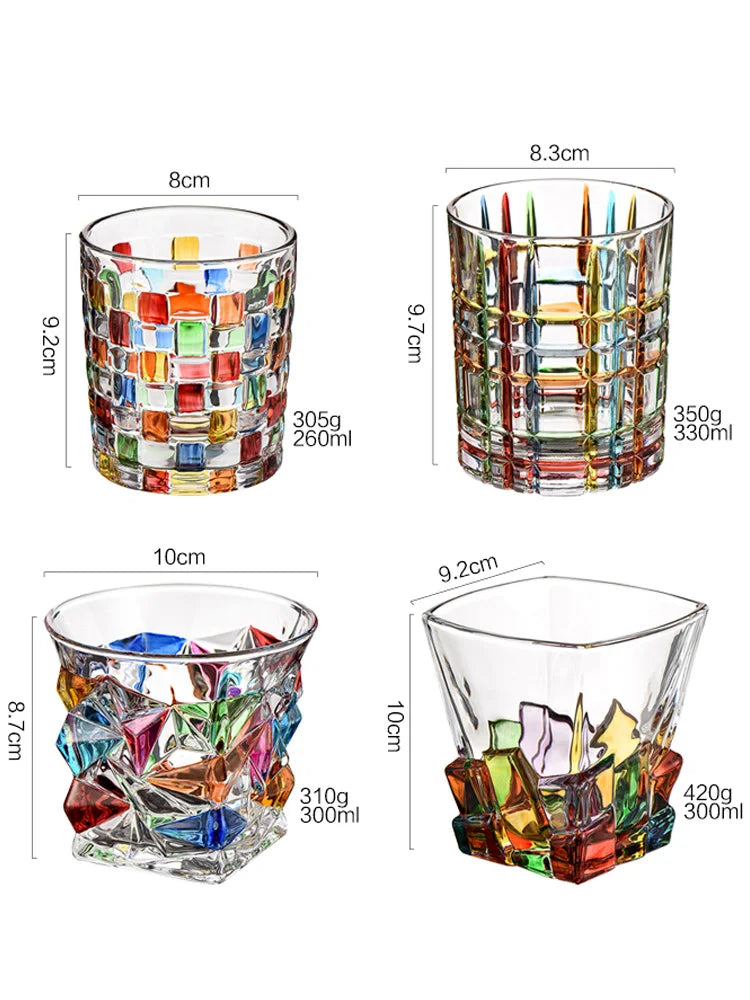 Hemasa  300-400 ml Creative Hand Painted Drinkware Sets / Water /Juice/ Milk /Cup /Coffee Cup/ Whiskey /Wine