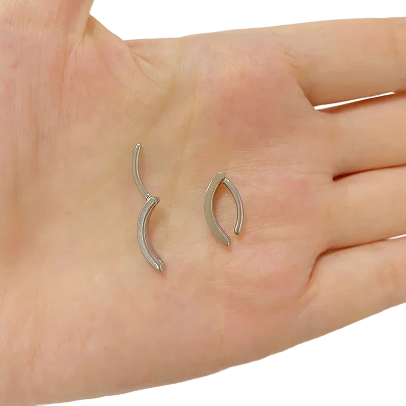 G23 Titanium PIERC Reverse Curved Clicker Navel Barbell Shiny Zircon Sexy Belly Button Rings Bellybutton Sexy Piercing Jewelry