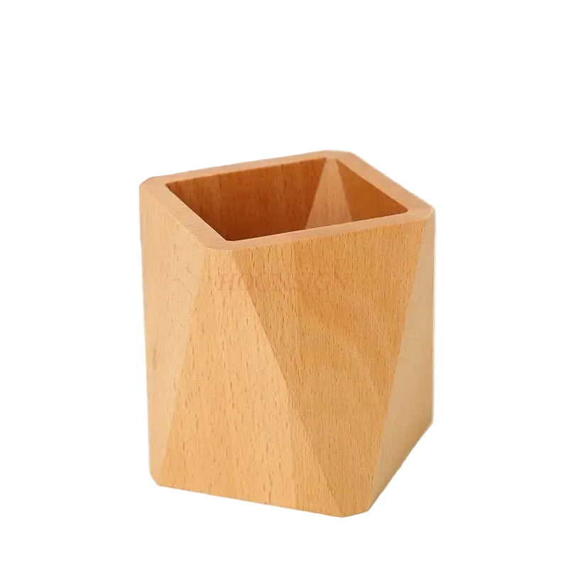 Tejesa  oden pen holder, solid wood office desktop, high-end stationery storage ornament