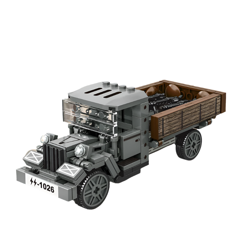 Hemasa Militarys Trucks Camouflage Commando Armored Car Antiaircraft Gun Off Roader Building Blocks /Model Sets Bricks Kids Kits