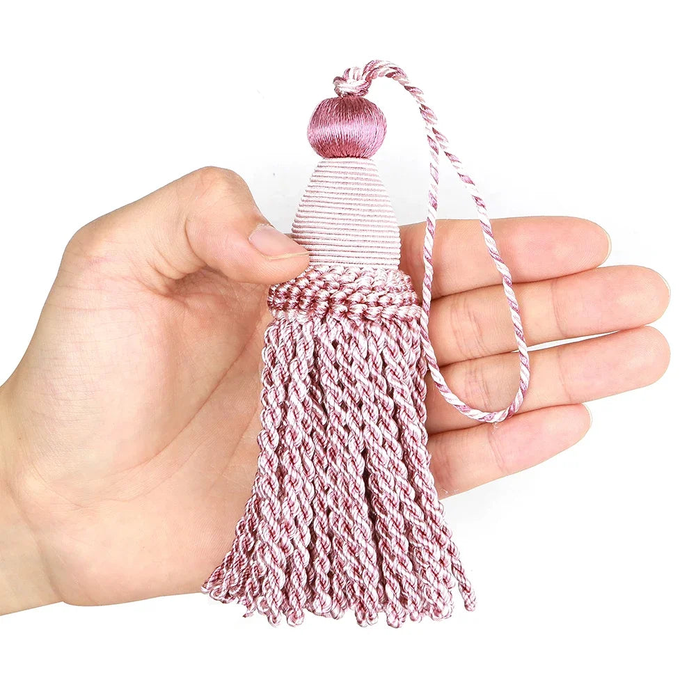 4 & 2Pack Tassel Key Tassel with Loops Handmade Twisted Tassel Craft DIY Accessories for Home Decoration Tassels for Crafts