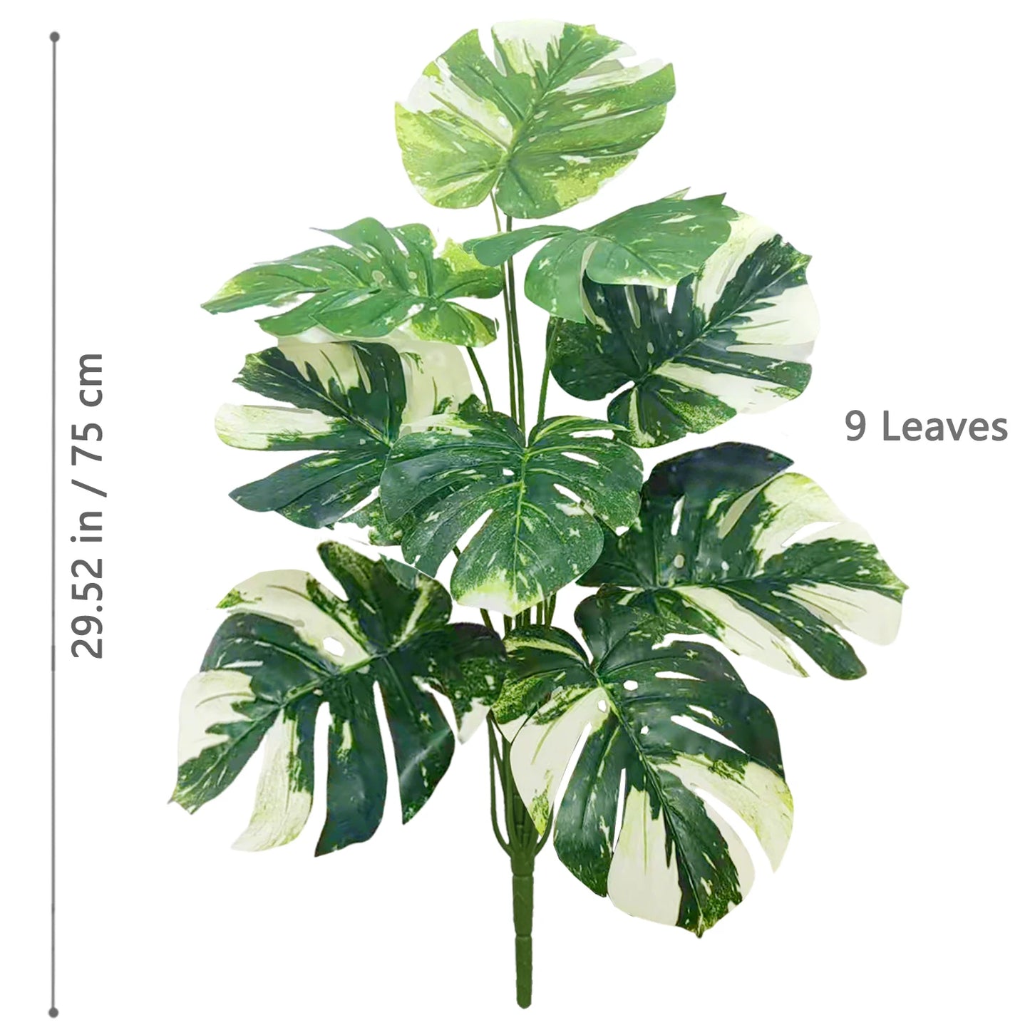 Tejesa 60-103cm Artificial Monstera deliciosa Pothos Alocasia Leaf Fake Plant Ornamental Festive Home Office Decoration