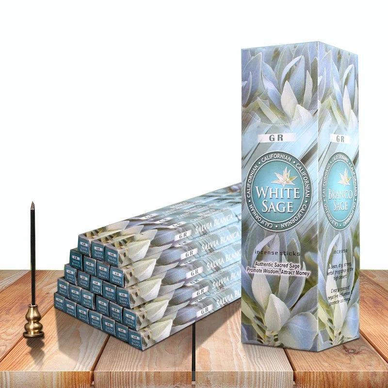 10/25 Small Tubes Natural Tibetan White Sage Incense Sticks Home Fragrance Joss Sticks Bulk Sale Indian Incense Coconut Aromar
