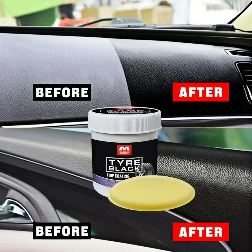 Hemasa Tire Blackening Coating Wax - Hydrating Luster and Protection, Anti-Aging Tire Care coating