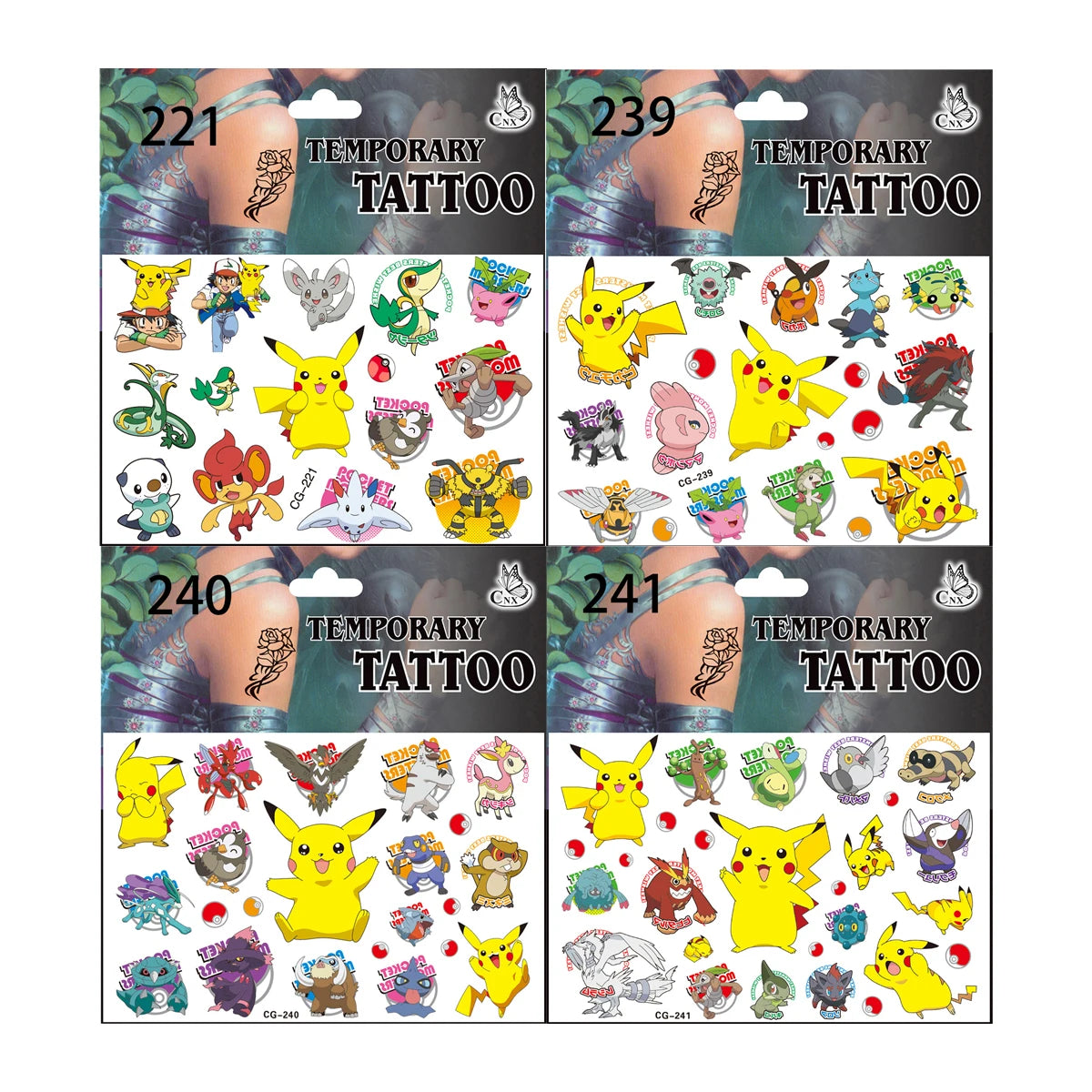 Pokemon Pikachu Birthday Party Favors Gifts Slap Bracelets Stamps Tattoos Stickers Kids Goodie Bag Fillers Party Supplies Decora