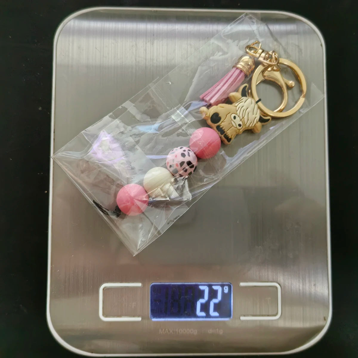 2024 New Cartoon Silicone Cowboy Bead Pendant Keyring Bag Accessories for women