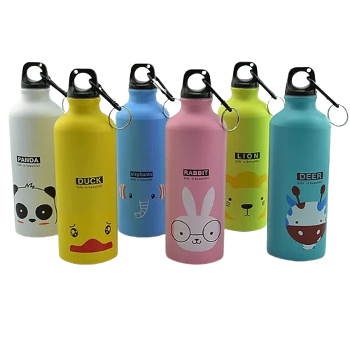 Hemasa  Aluminium Cartoon Sports Mug /Stainless Steel Water Bottle with Lid