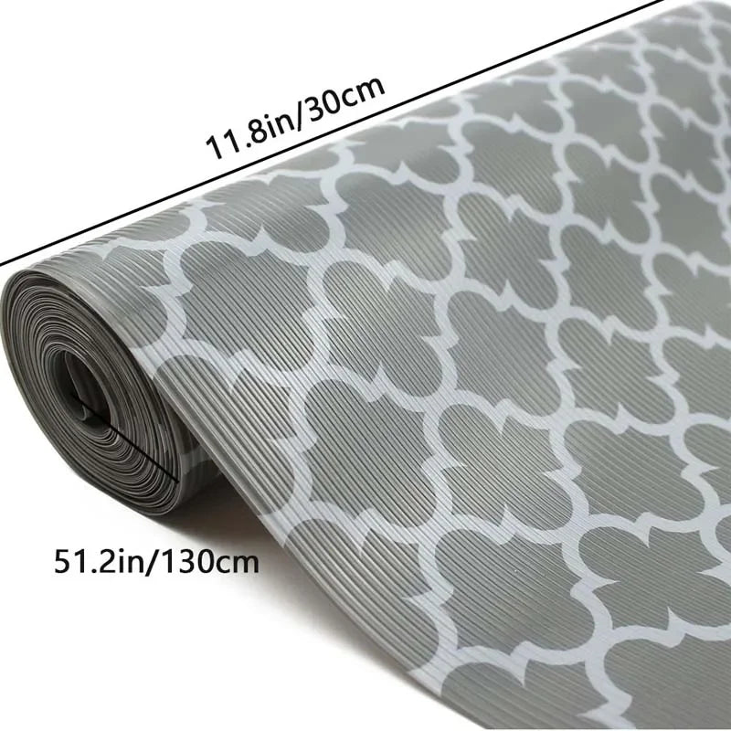 Tejesa 30x130CM Non-Adhesive Kitchen Cabinets Shelf Liner Non-slip Waterproof Drawer Liners for Cupboard Dresser Bathroom Kitchen