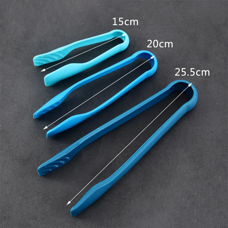 Tejesa 3Pcs/set Non-Slip Food Tong Food Grade Plastic Bread Tongs Salad Serving Tongs Kitchen Cooking Clip Clamp Bbq Tools Accessories