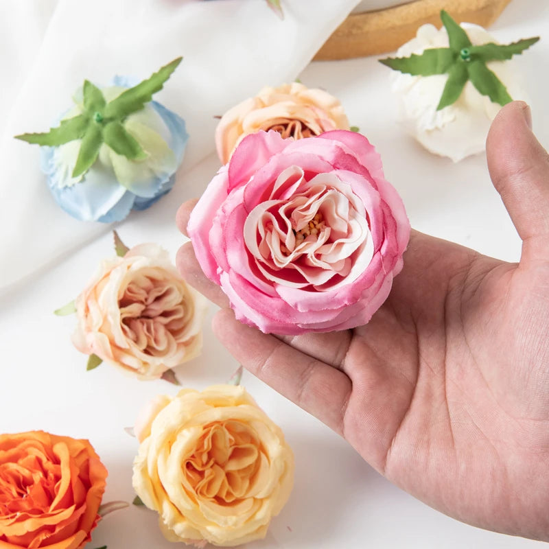 Artificial Flowers Silk Peony Home vase table Party Wedding Decoration Outdoor Garden Christmas Wreaths Flower Wall Scrapbooking