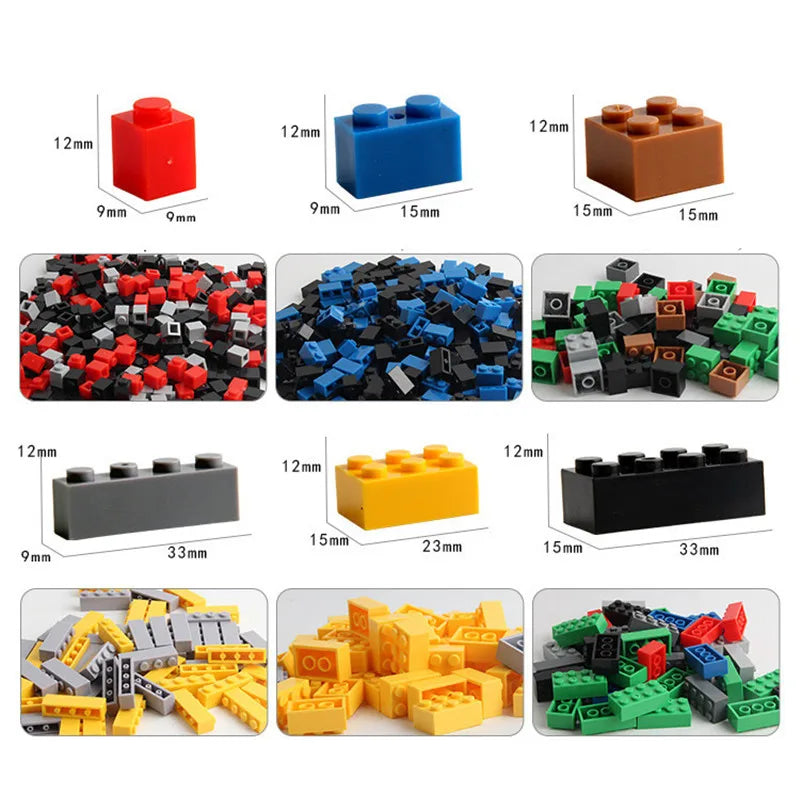 300 1000 Pieces DIY Creative Building Blocks Bulk Sets City Classic Bricks Assembly Brinquedos Educational Toys for Children