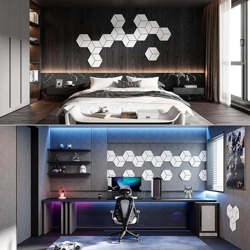 Tejesa Y-Lined Design Hexagonal Self-adhesive Acoustic Panels Sound Proof Foam Felt Board