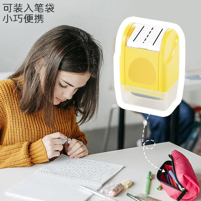 Hemasa Practice Roller Stamp Automatic Filling Ink Line Roll Stamp Teacher Stamp Sentence Strip Teacher Handwriting Exercise
