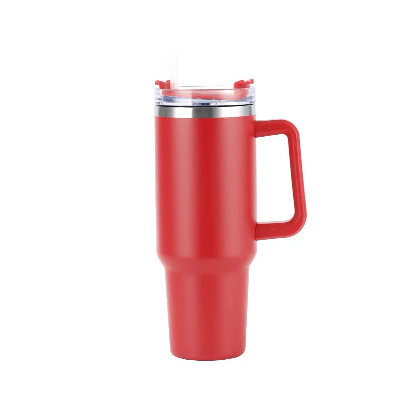 Hemasa 40oz Stainless Steel Insulated Water Bottle With Handle Drinking Cups Keeps Cold Tumbler With Lid Straw Mug for Summer Outdoor