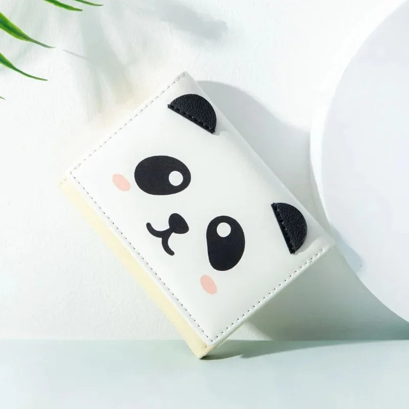 Hemasa Cute Panda Small Money Clip Pocket Wallets for Students Mini Coin Purse