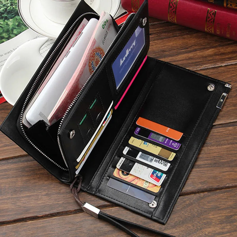 Hemasa  Large Capacity Zipper Handbag Card Holder Clutch Wallet For Men