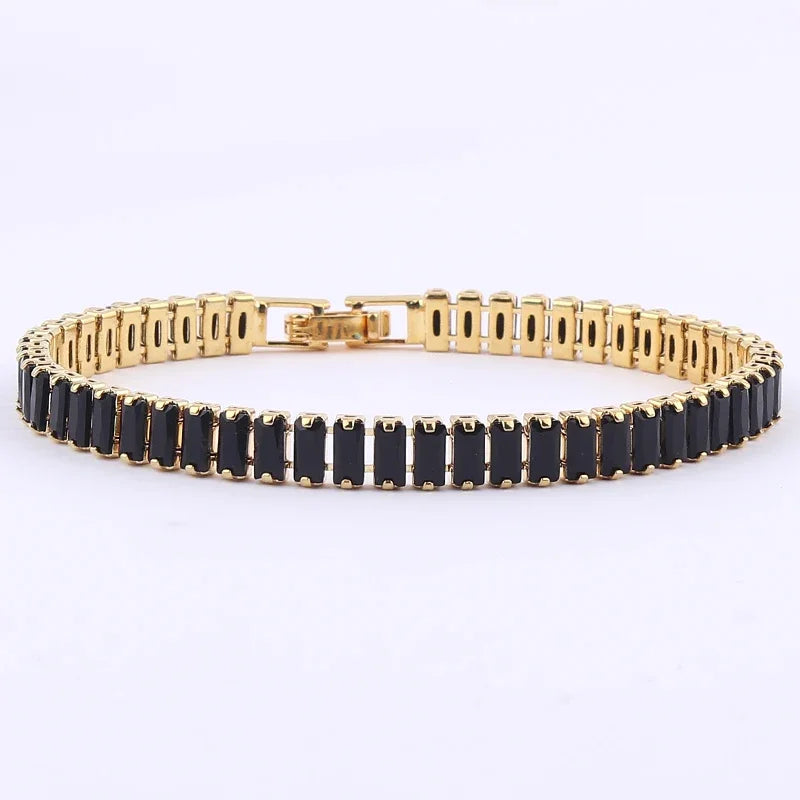 Hemasa Pink colour Cubic Zirconia Tennis Bracelets for Women/Girls
