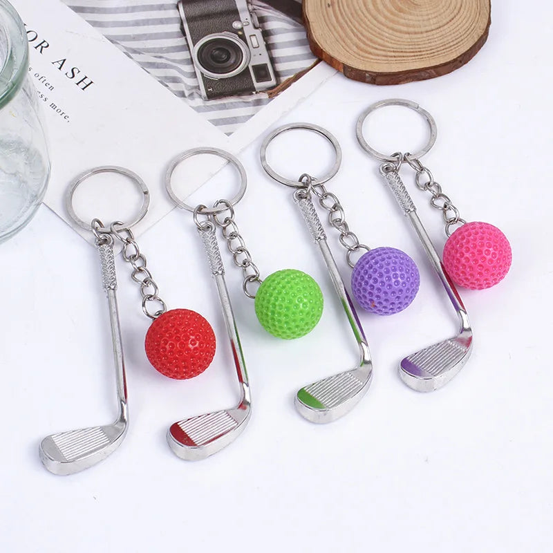 Tejesa Mini Golf Ball Pendant Keychain Cute Sport Keyring Key Chain Gifts for Teenager