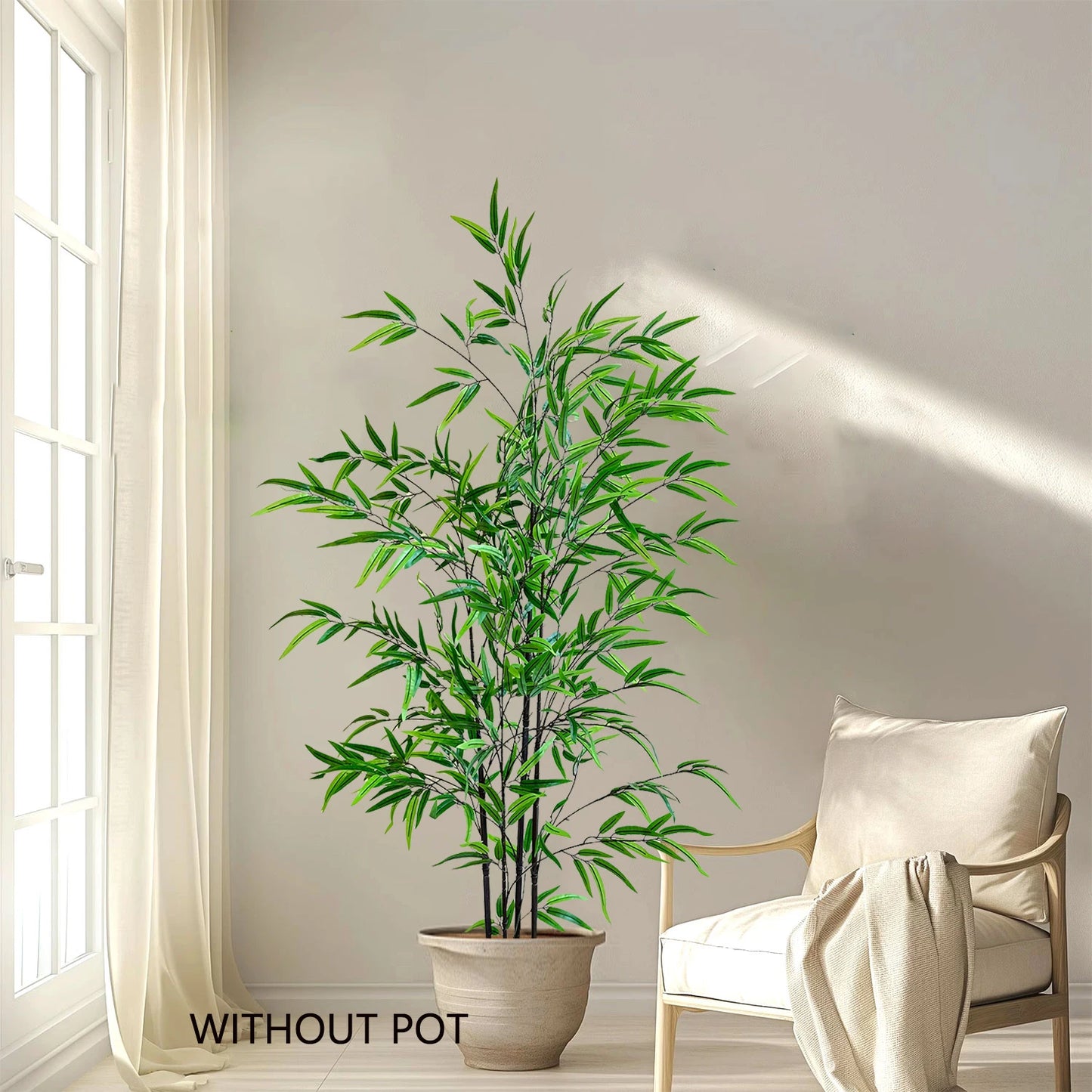 Tejesa 120-240CM New Artificial Green Bamboo Branches plant Fake Plastic indoor outdoor faux plants for Home wedding garden room decor