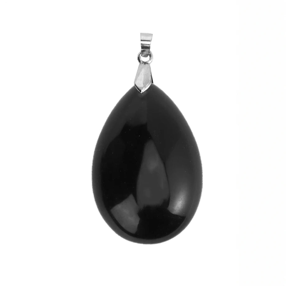 Hemasa Natural Stone Male Necklace for Women Water Drop Pendant Healing Tiger Eye Amethysts Crystal Pendants Necklaces H351