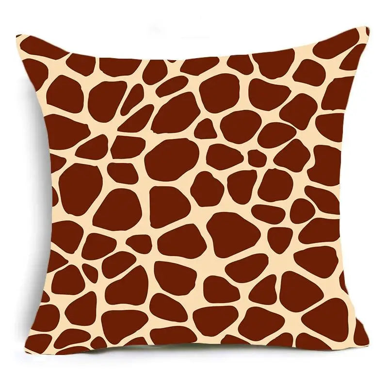 Hemasa  Animal Print Throw Pillow Case /Leopard Tiger Zebra Cow Snake Cushion Covers for Home Sofa Chair Decorative Pillowcases