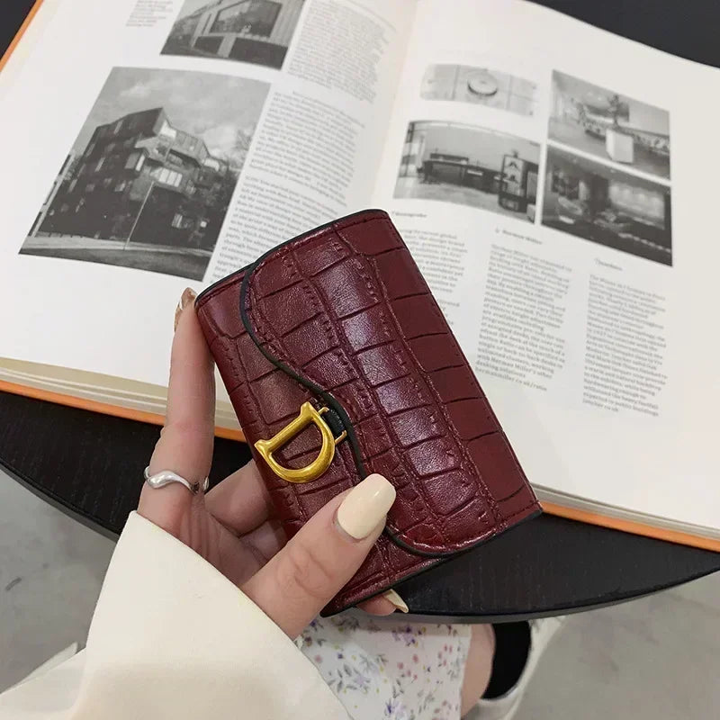 Women Short Wallet Small Fashion Luxury Brand Leather Purse Ladies Card Bag For Women Clutch Female Purse Money Clip Wallet